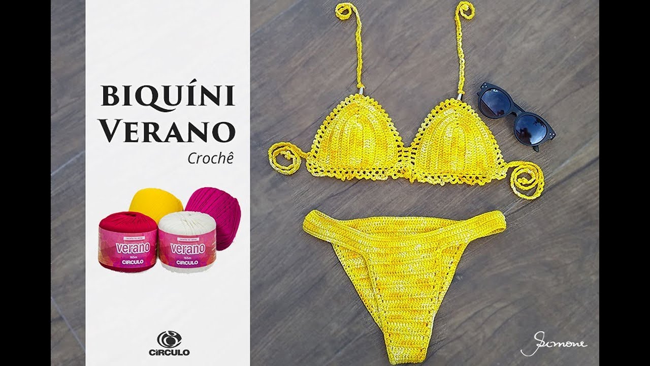 Biquíni de Crochê Verano passo a passo Prof. Simone Eleotério crochet