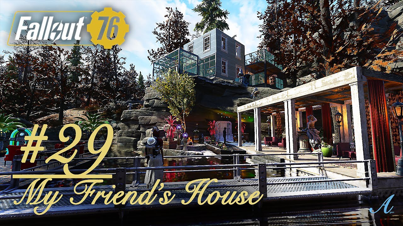 Fallout 76 camp build - Tammy's modern lake camp house build (My Friend's House #29)