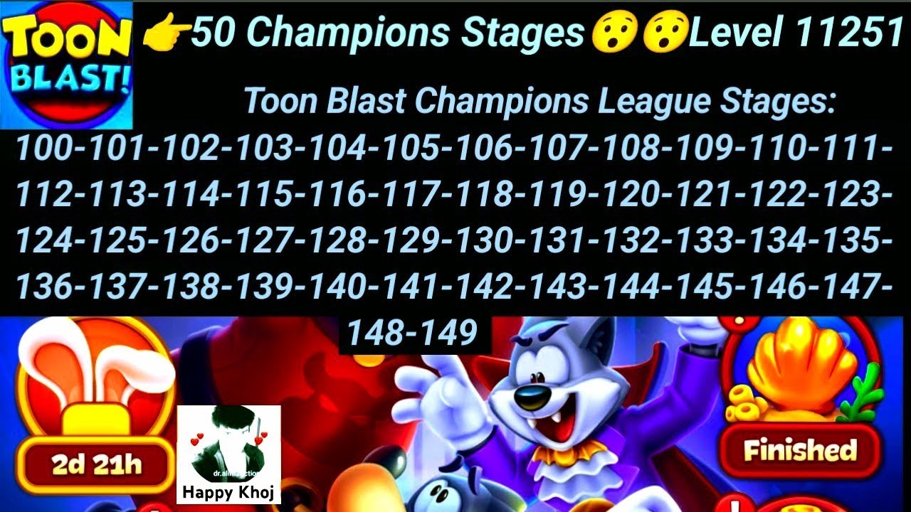 👉 50 Stages 100–149 😯 Toon Blast Champions League 🏆 | Full Gameplay Walkthrough | No Boosters