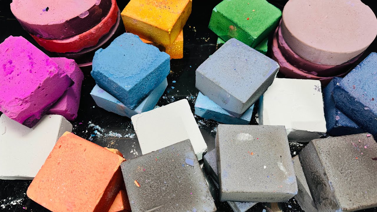 Variety Soft Dusty Dyed Chalk Crush | Oddly Satisfying ASMR