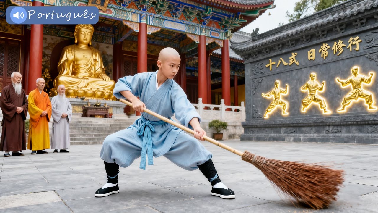 Menino de 10, mestre oculto de Kung Fu: ao mostrar suas habilidades, mestres se ajoelham!