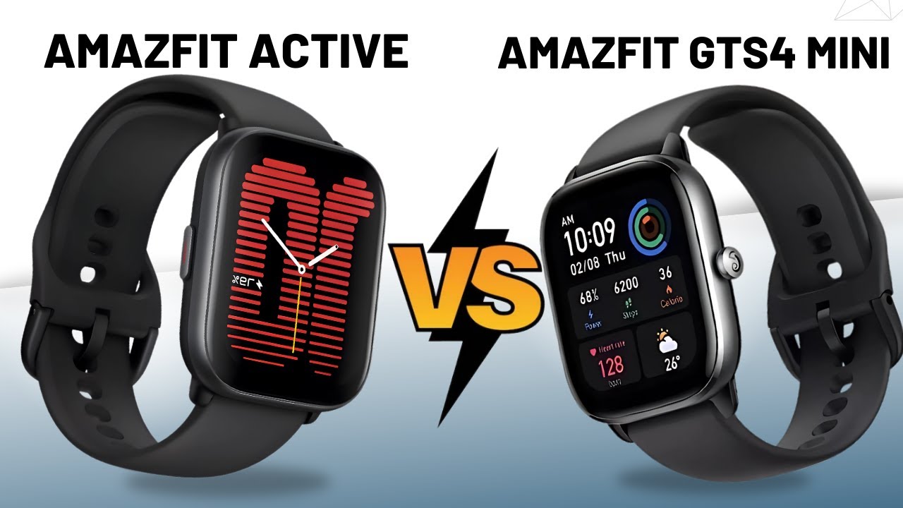 Amazfit Active Vs Amazfit GTS 4 Mini Comparativo - Qual Vale Mais a Pena?