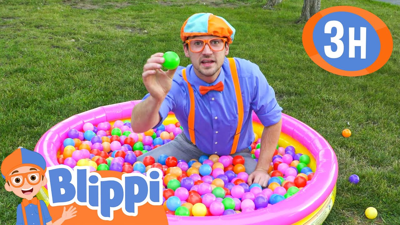 Learn Colors with the Blippi Ball Pit | Blippi - Kids Playground | Educational Videos for Kids