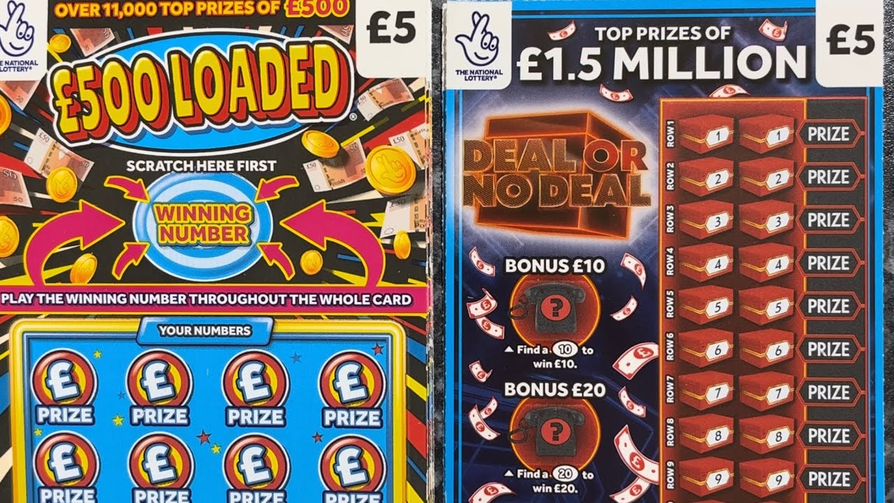 New £5 Scratch cards review. Deal or no Deal and £500 Loaded. £70 in play. 