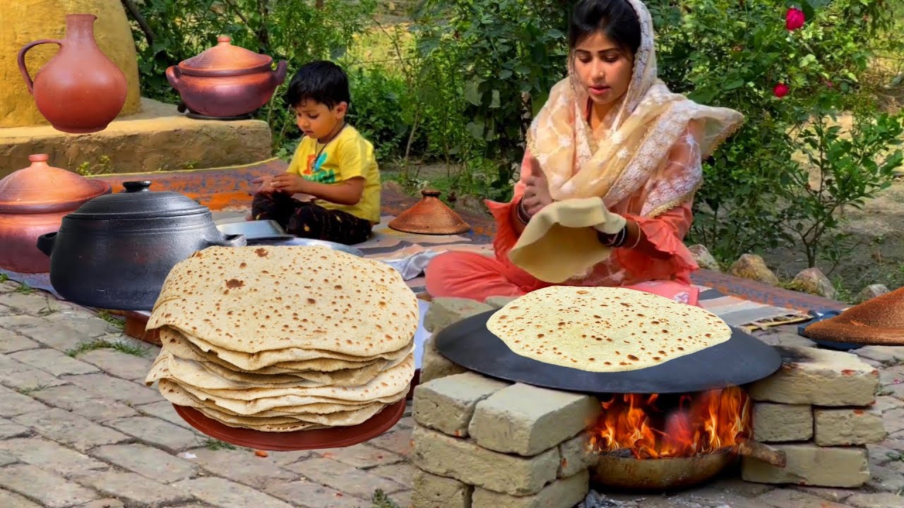 Making Manda Rumali  Roti on Huge Tawa with Clay Handi Mutton Kabab II