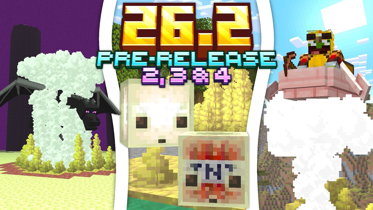 NOWE MOŻLIWOŚCI GEJZER&Oacute;W! ŚWIETNE ULEPSZENIA KOSTKI SIARKI! Minecraft 26.2 Pre-Release 4, 3 i 2