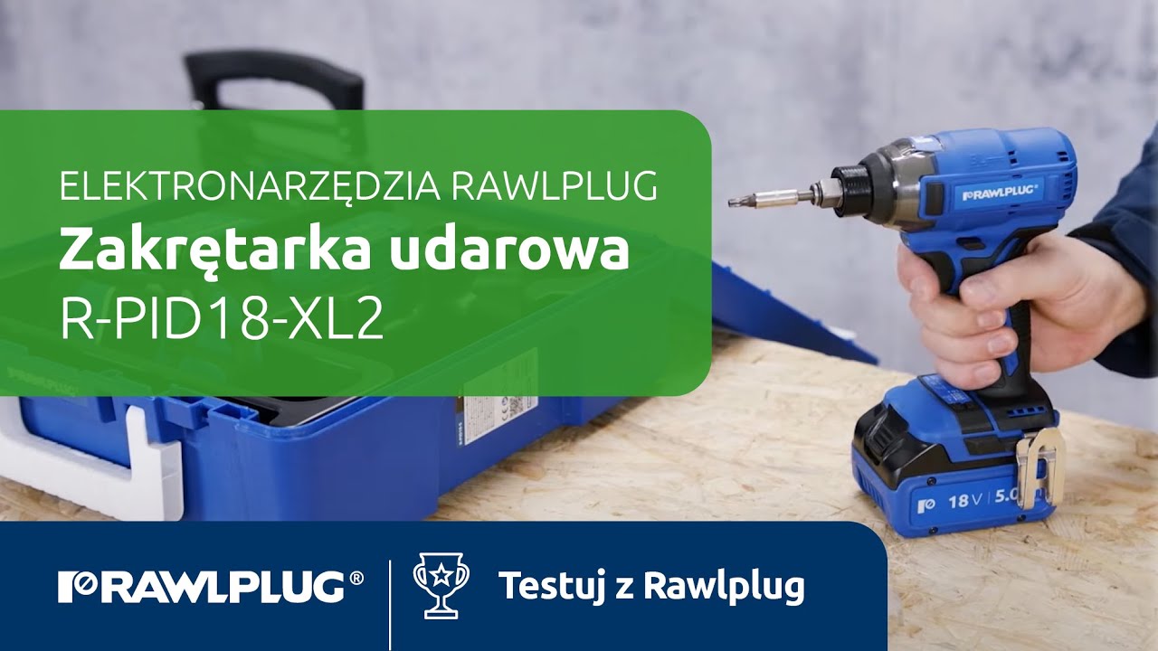 Elektronarzędzia Rawlplug: zakrętarka udarowa  R-PID18-XL2