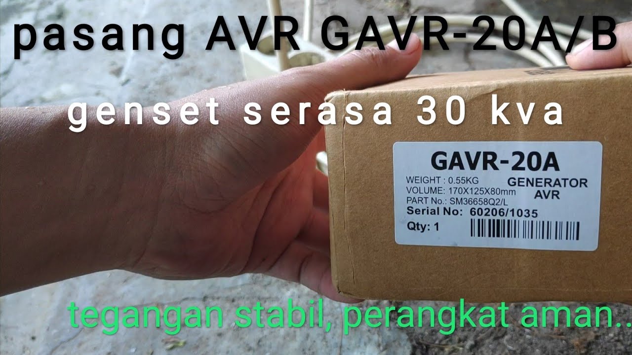 cara memasang avr GAVR-20A 1-3 phase