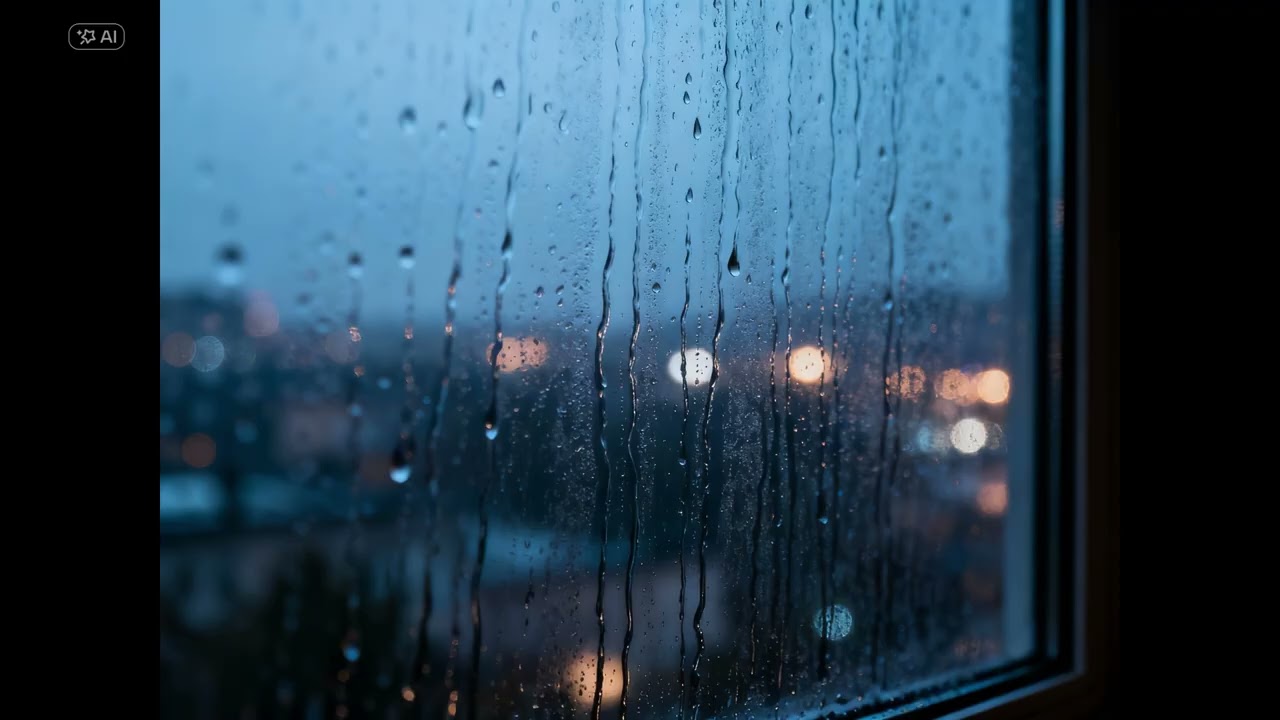 Rain on Window at Night 🌧️ Calm Sleep & Relaxing Ambience (2 Hour)