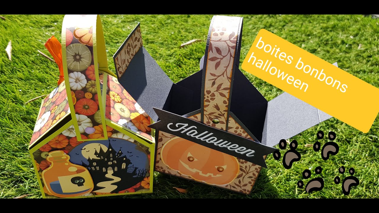 Tuto panier de bonbons HALLOWEEN 👀👀 #scrapbooking #tutoscrap