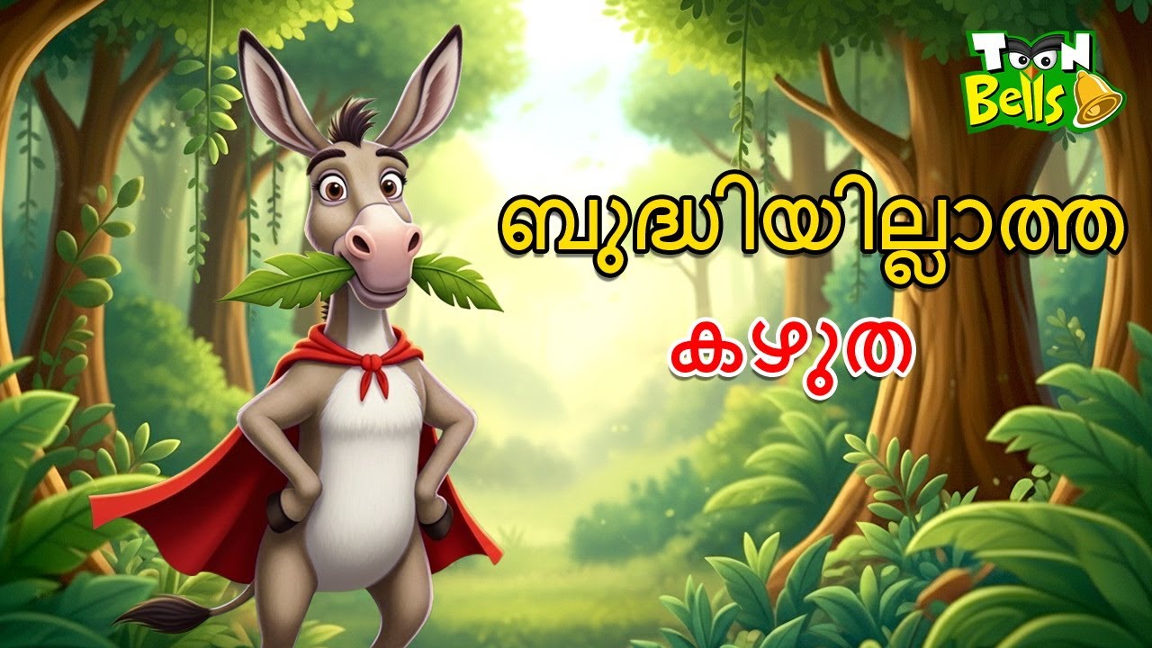 ബുദ്ധിയില്ലാത്ത കഴുത | The Foolish Donkey | Malayalam Fairy Tales | Malayalam Cartoon