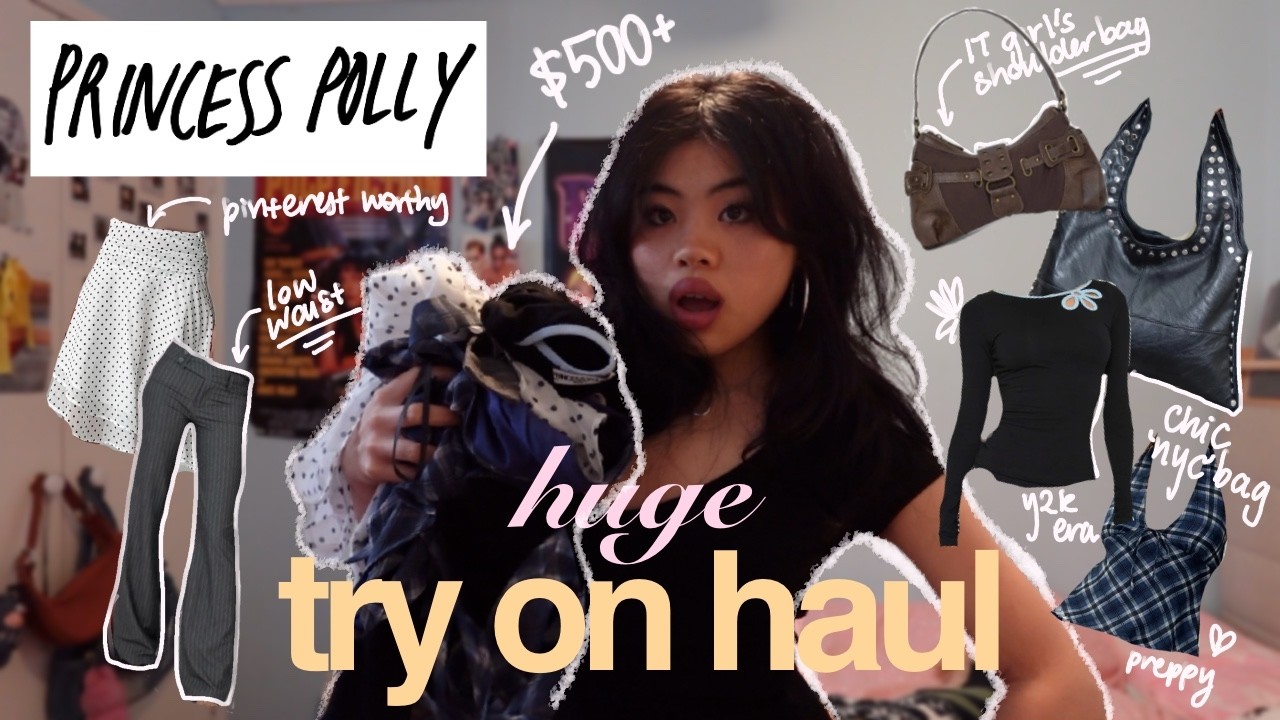 HUGE PRINCESS POLLY TRY ON HAUL ⭐️ (nyc fashion, chic cool girl style essentials)