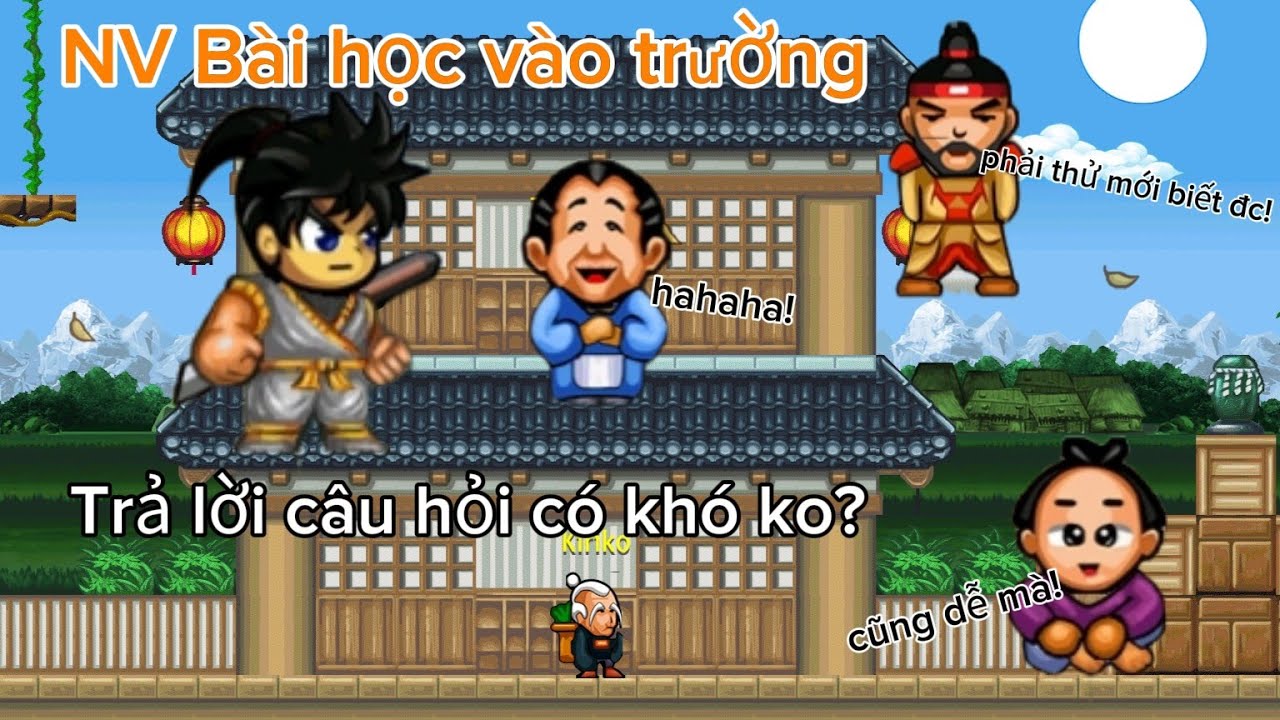 Ninja School Online | NV bài học vào trường khi đạt level 8(Trả lời câu hỏi có khó không?)