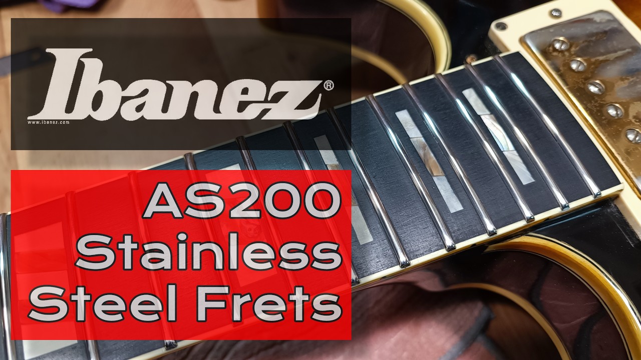 Ibanez AS200 - Stainless steel frets (Jescar FS47104-S)