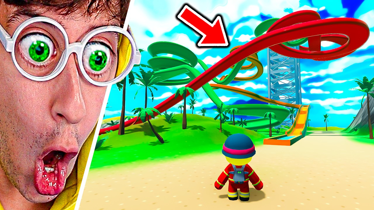 24 HORAS en PARQUE de ACUÁTICO 🤑💧🎪!! (desastre 👮‍♂️) - Wobbly Life 