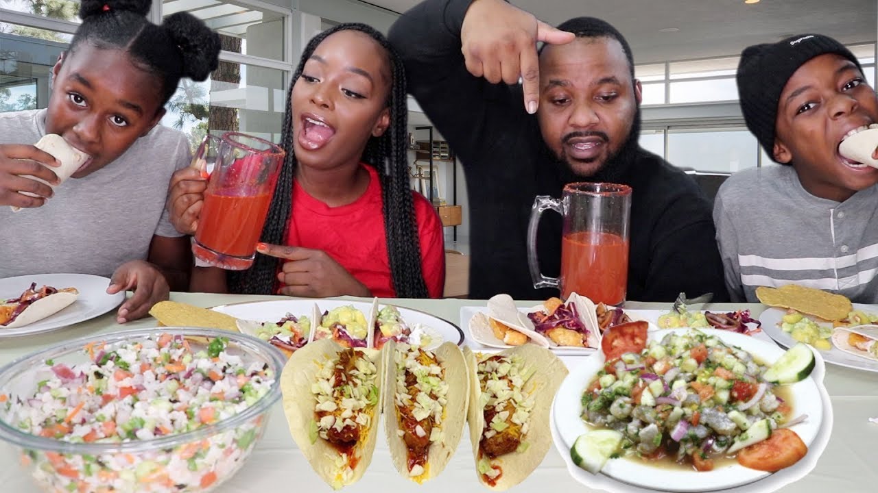 OMG VEGAN CEVICHE & FISH TACOS | VEGAN MUKBANG | EATING SHOW