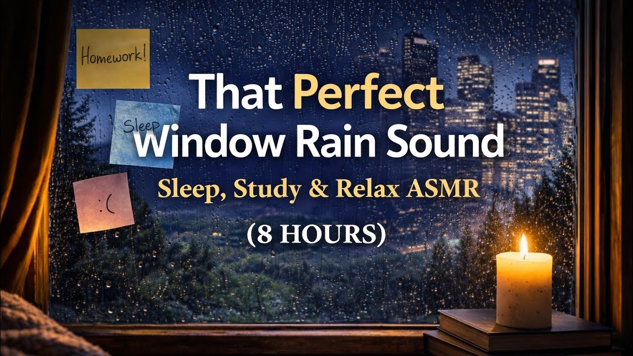 That Perfect Window Rain Sound | Sleep, Study & Relax ASMR