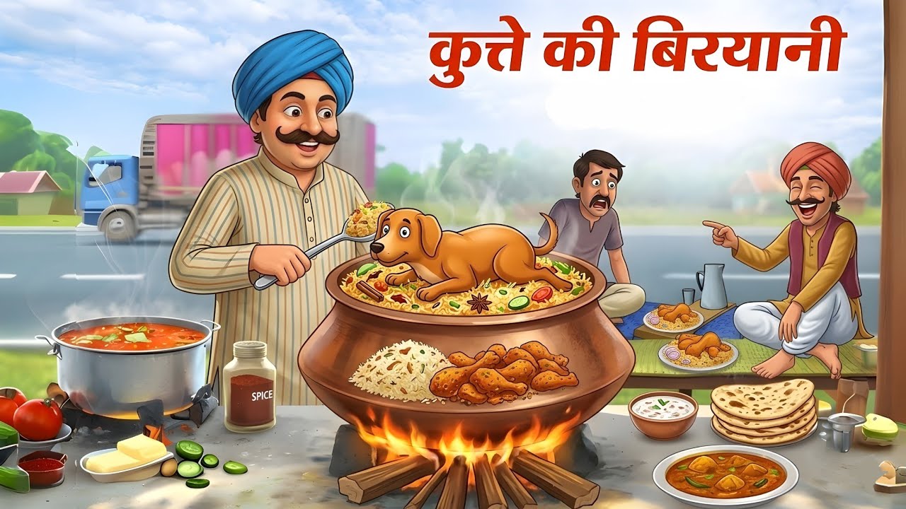गाँव की स्पेशल बिरयानी  | Hindi Story| Hindi Kahani | moral stories | cartoon story 