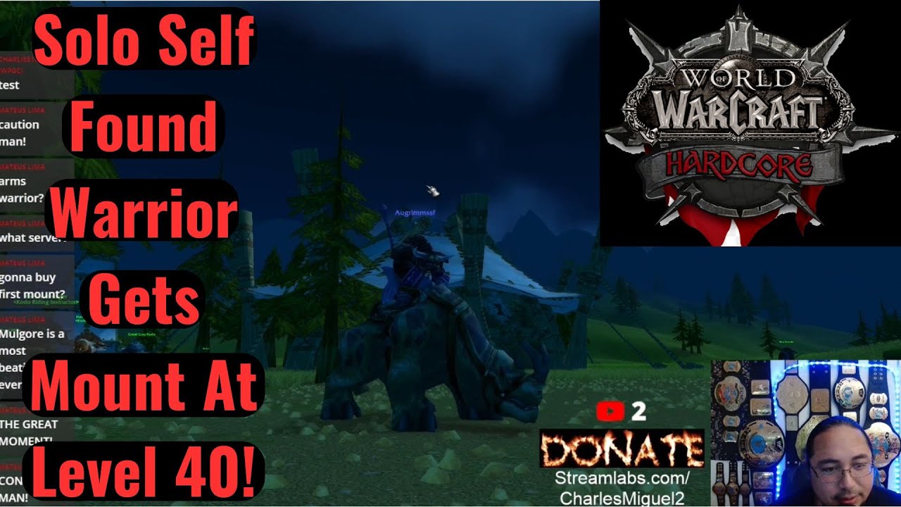 Wow Classic Hardcore. How To Get Your Mount At Level 40 On A Solo Self Found Warrior