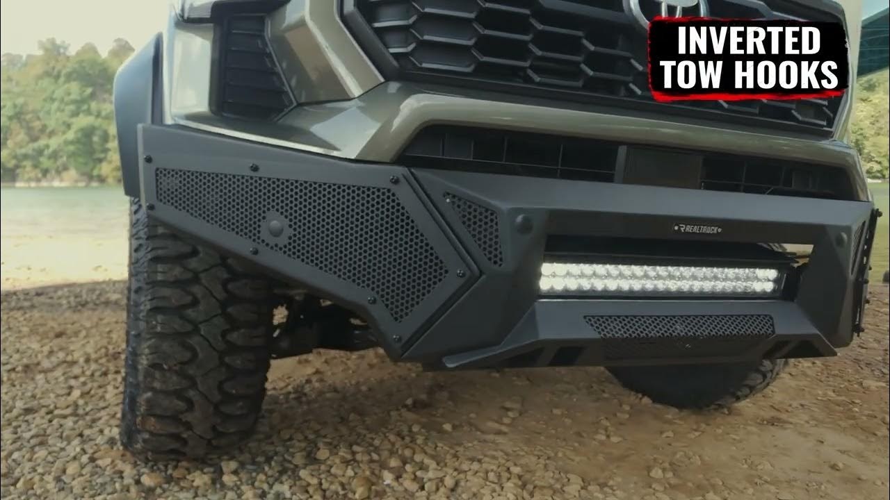 RealTruck Go Rhino Element Front Bumper | Hide-Away Light Mount, Custom Panels, Off-Road Ready