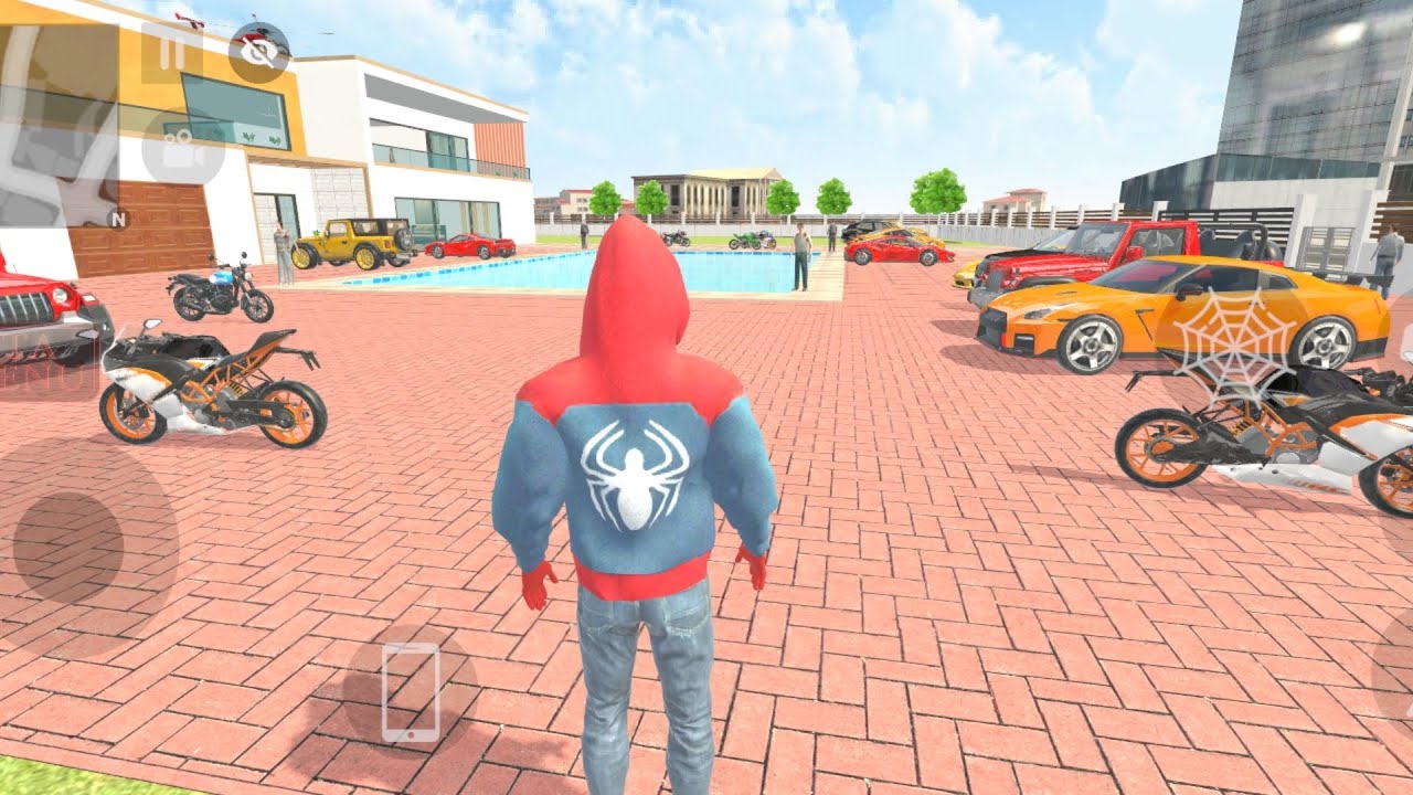 BWM VS R15 BIKE VS CAR DRIVING THE INDIA BIKE GAME indian bike game spider-man 