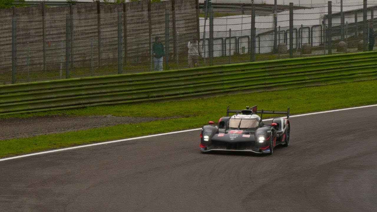 Toyota GR010 Hybrid racing at Imola circuit