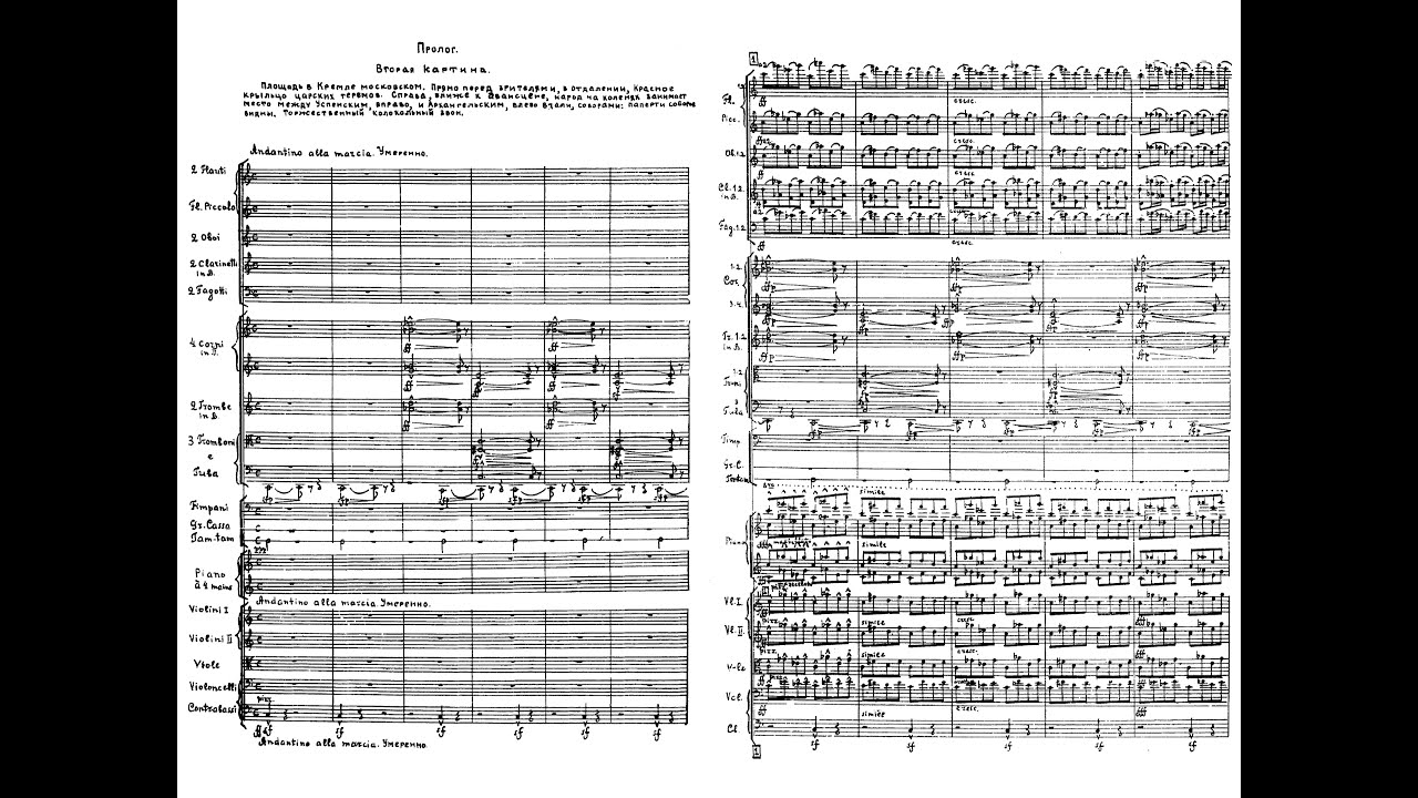 CORONATION SCENE (Original 1869 Version) by Modest Mussorgsky (Audio + Sheet Music)