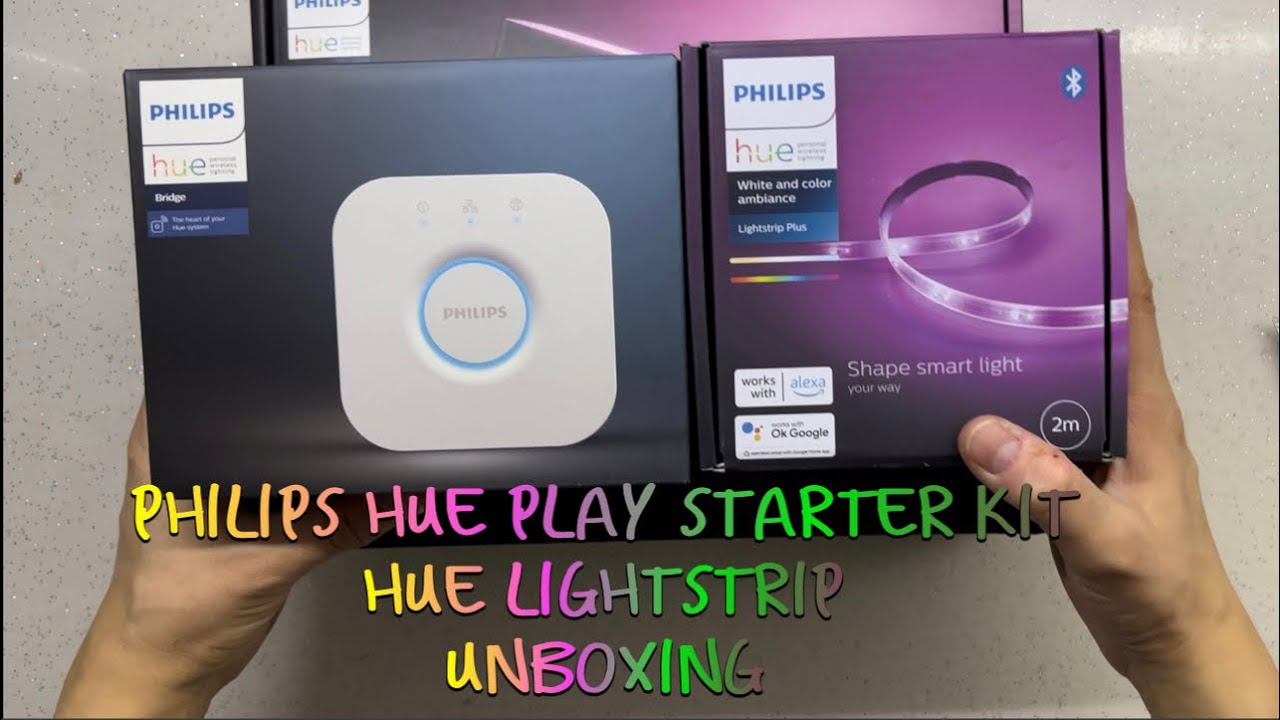 Unboxing : Philips Hue Play Starter Kit,Hue Bridge, Hue Lightstrip V4