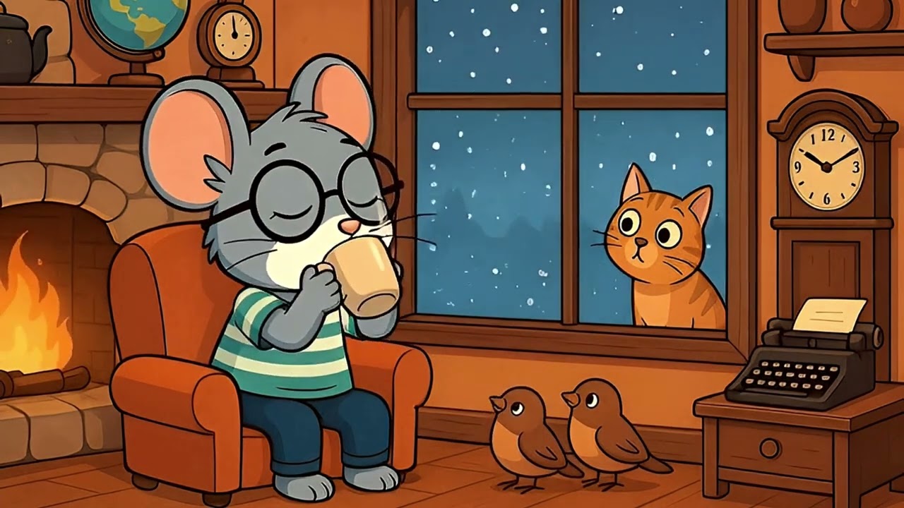 Cozy Winter Jazz with Mouse and Sparrow ❄️☕ | Uplifting Jazz Brighten your Mood