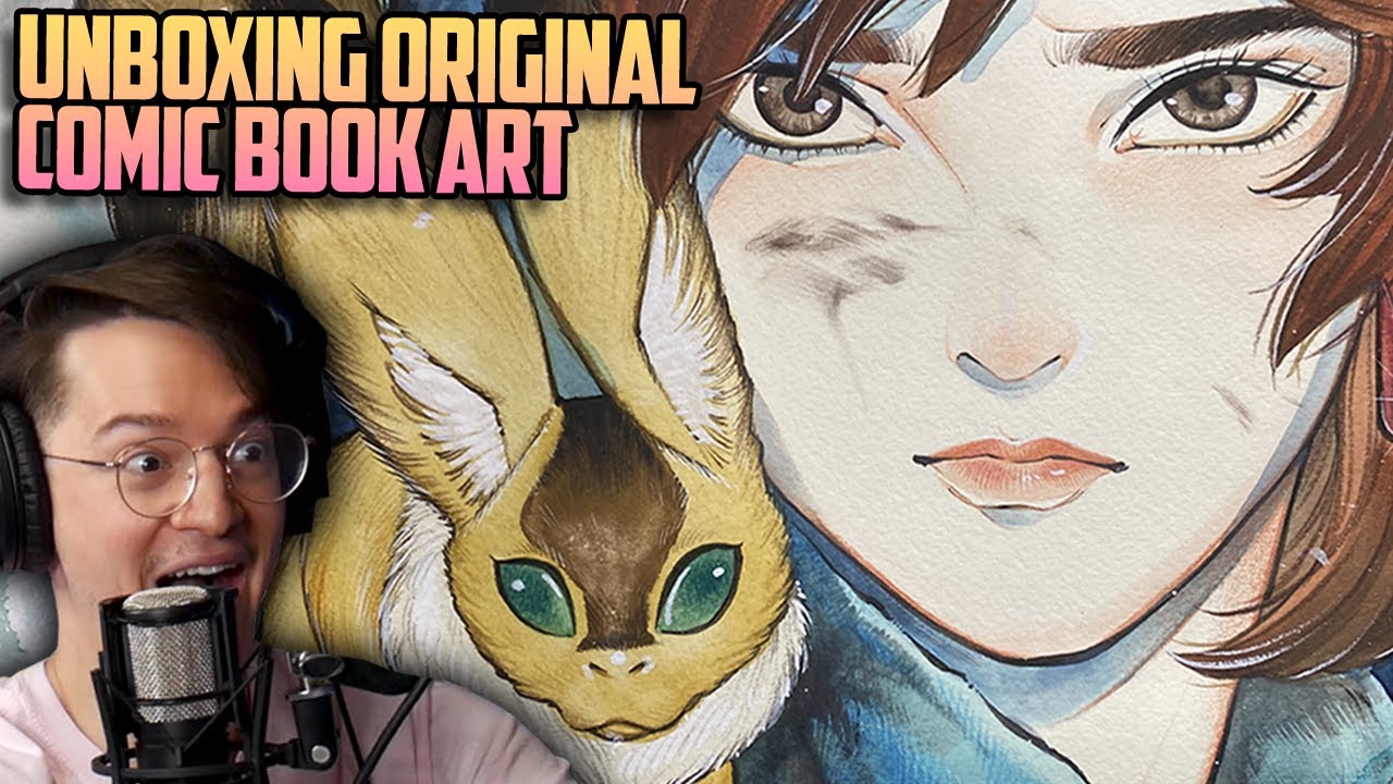 Unboxing ORIGINAL Comic Book Artwork // Incredible Mixed Media Artwork from a HOT Comic Book Artist