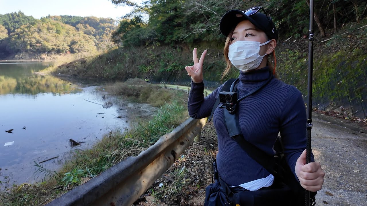 マスク美人と高山ダム