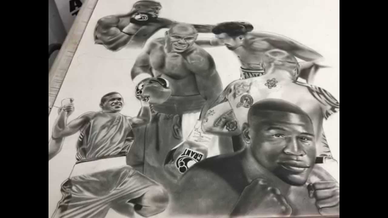 Sports Artist Dave Hobrecht Begins Custom Painting for Boxing Champ Floyd Mayweather
