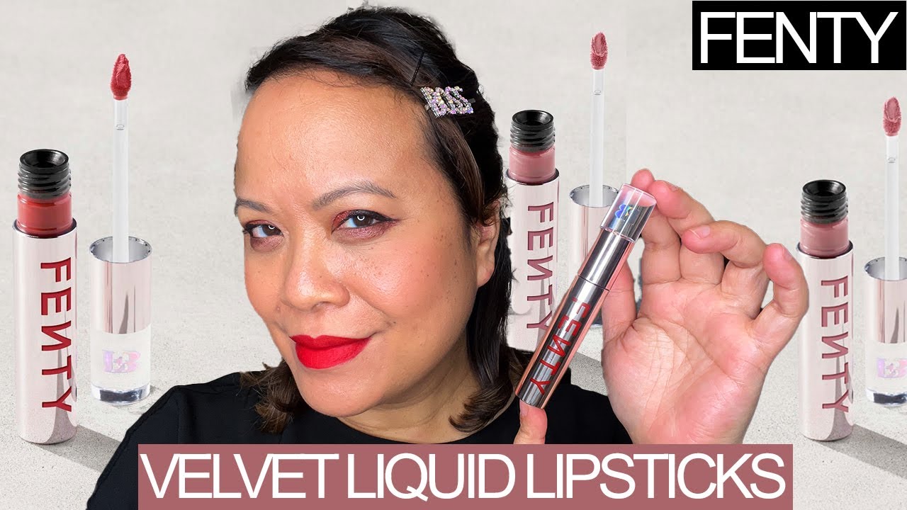 Fenty Beauty Icon Velvet Liquid Lipsticks - C Suite-Heart, Riri, The MVP and H.B.I.C - TRY ON