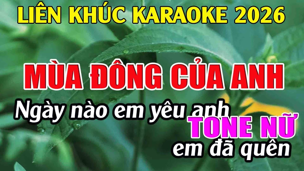 Liên Khúc Karaoke Tone Nữ Dễ Hát Karaoke Mùa Đông Của Anh Karaoke Tuyệt Phẩm - Beat Mới
