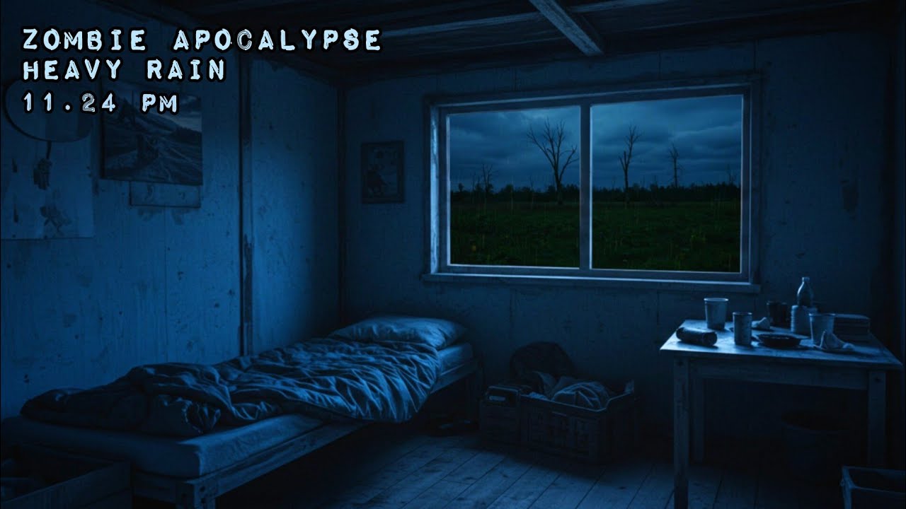 Post-Apocalyptic Shelter Ambience | Heavy Rain & Thunder | Sounds for Focus, Sleep, or Survival RP