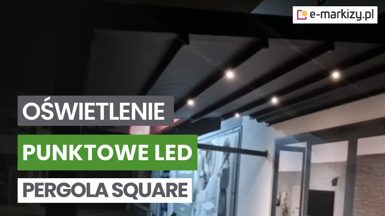 Pergola tarasowa Square | Oświetlenie LED | Prezentacja | e-markizy.pl | Pergola ogrodowa