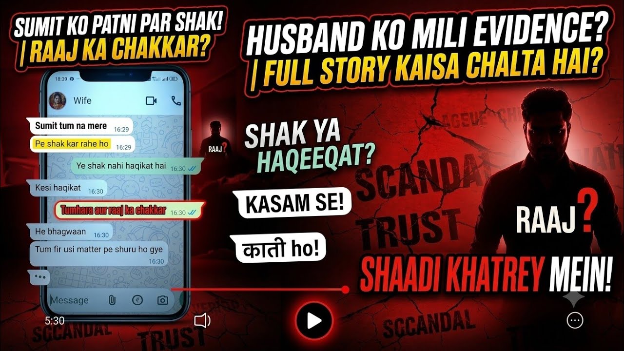 ​Shaki Wife Ka Sacch Samne Aa Gaya! 😱 | Husband Wife Whatsapp Chat