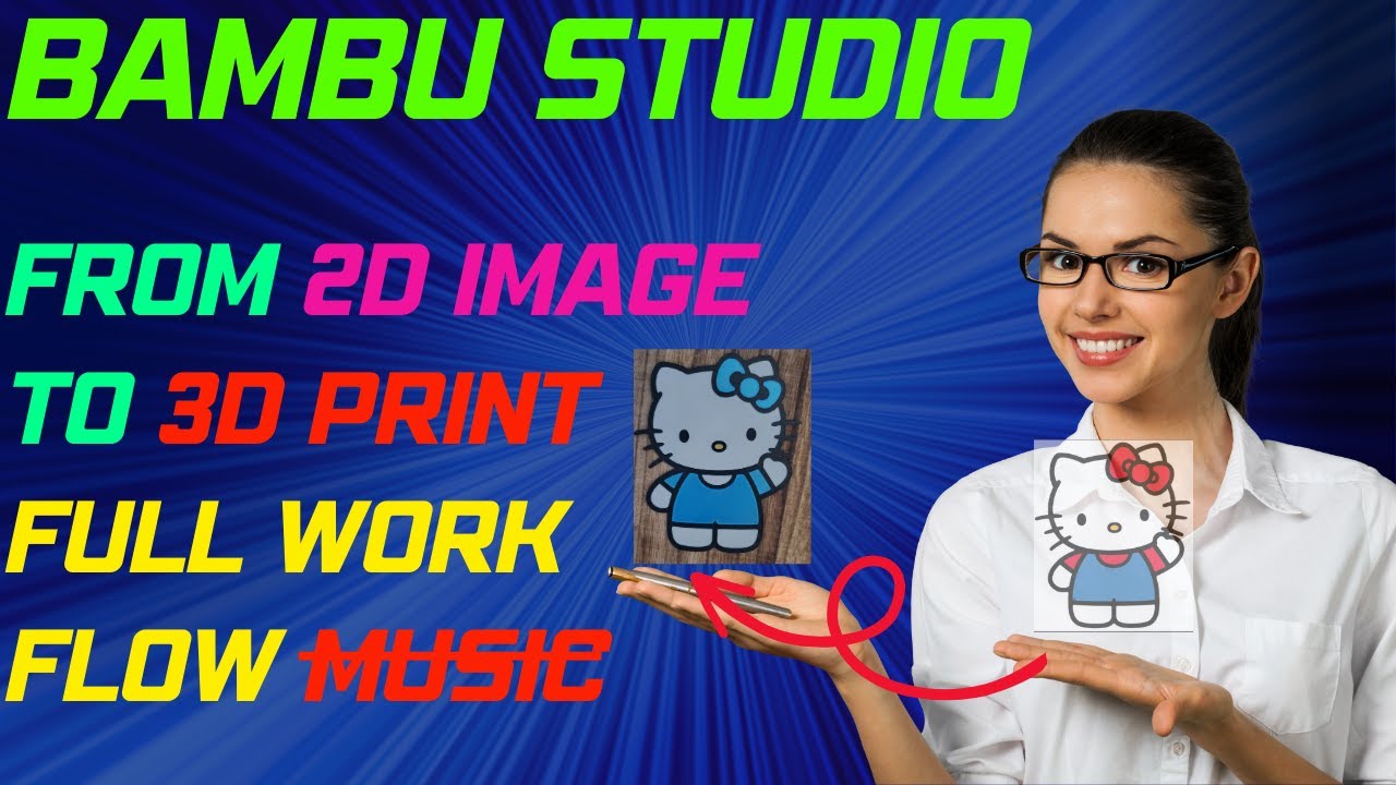 Проект студии Bambu: преобразование 2D-изображения в 3D-печать с бонусом (полный рабочий процесс,...