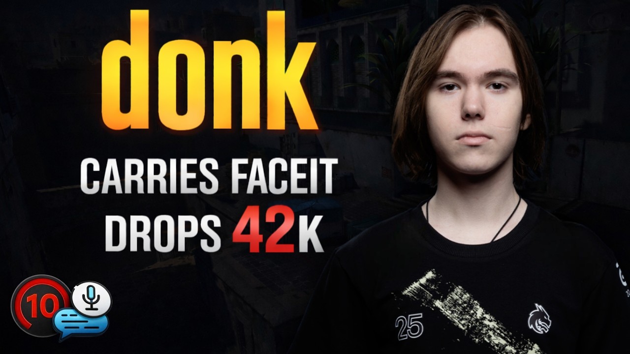 donk PLAYS FACEIT LVL 10 Dust 2 (42-18) DONK Highlights! CS2