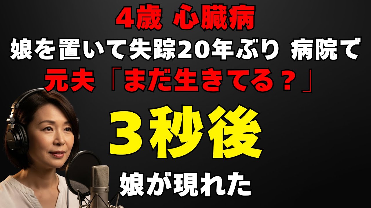 【スカッとする話】心臓病の娘を捨てた元夫と20年ぶりに病院で再会。3秒後の逆転