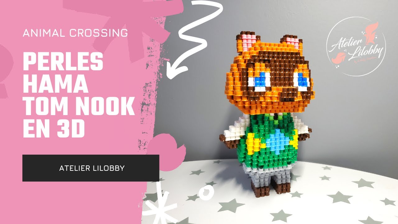 Tom Nook en 3D - Animal Crossing - Perles Hama (Perler Beads)