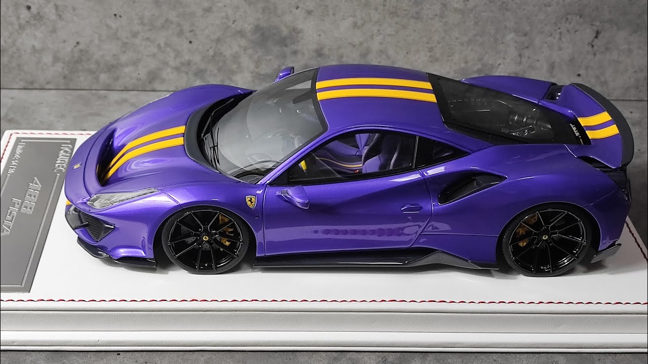 1/18 Davis & Giovanni Novitec Ferrari 488 Pista metallic purple