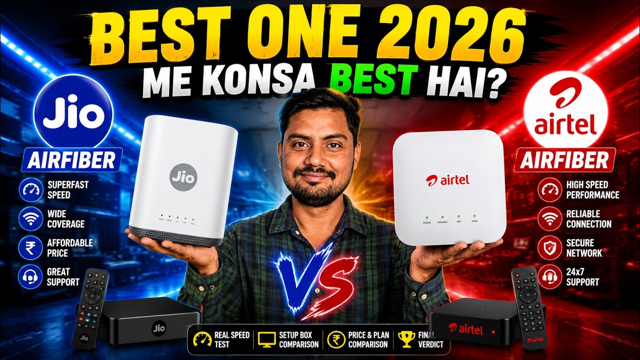 🔥 Jio AirFiber vs Airtel AirFiber &ndash; कौन है No.1 in 2026? Full Honest Comparison!