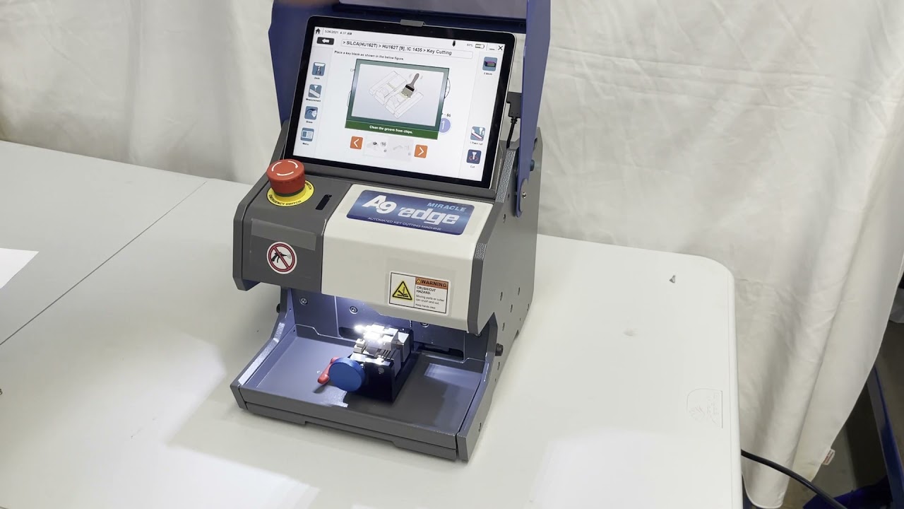 Miracle Key Machines How to cut a HU162T blade using the adapter