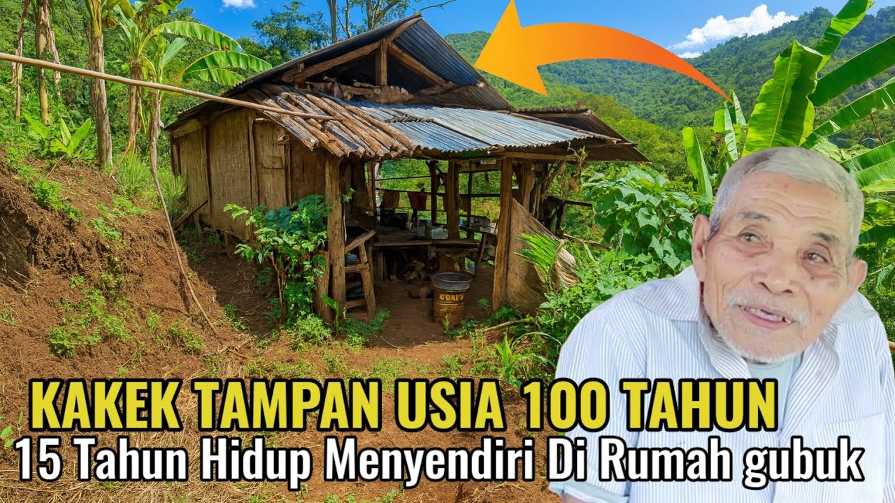 Bikin Terkejut‼️Kakek Tua Usia 1 Abad, Memilih Tinggal Sendirian Di Gubuk Unik Tengah Perkebunan
