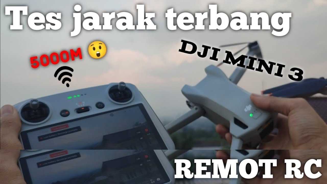 Test jarak terbang drone dji mini 3 menggunakan remot RC