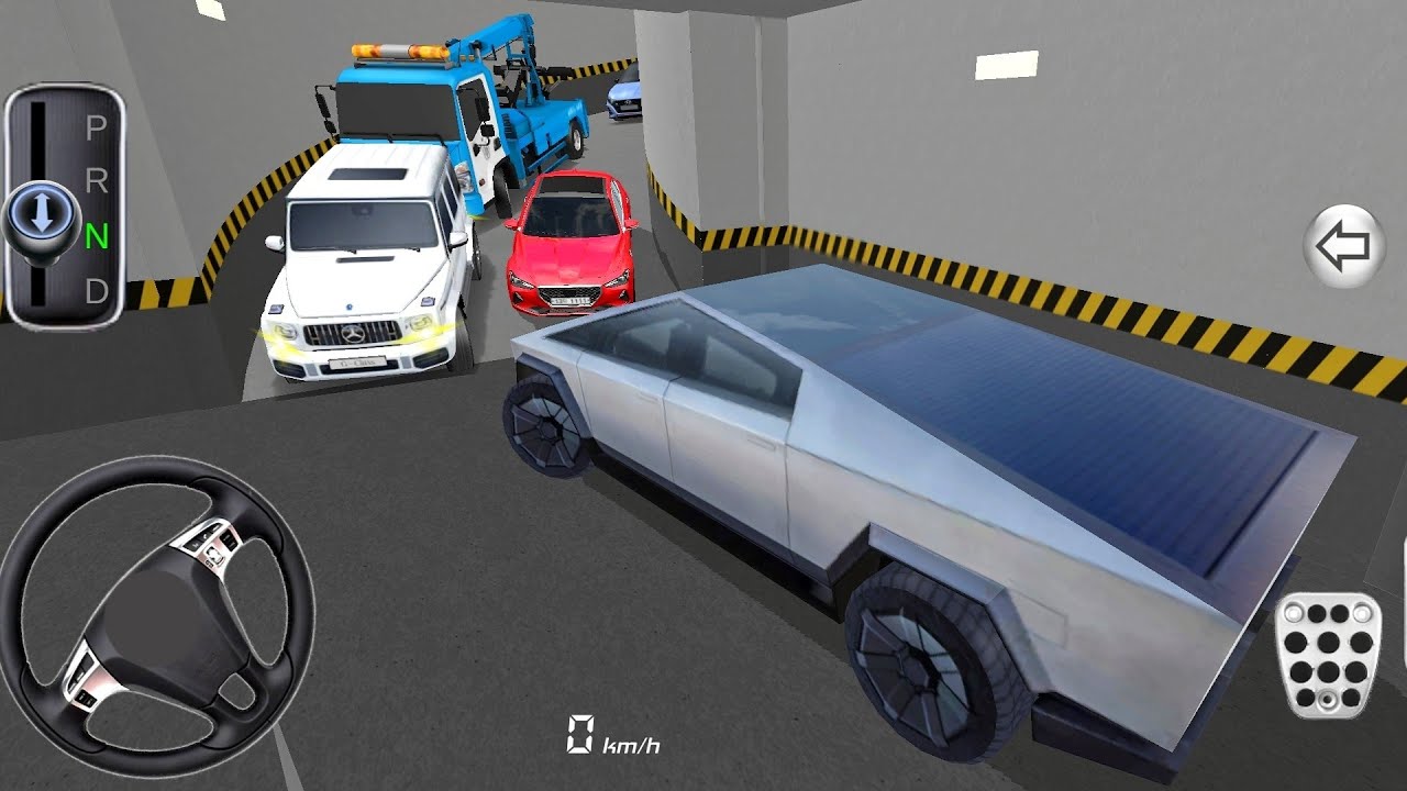 New Tesla Cybertruck Stuck in Parking Garage - 3D Driving Class 2026 - 3D Driving Class - Car Game