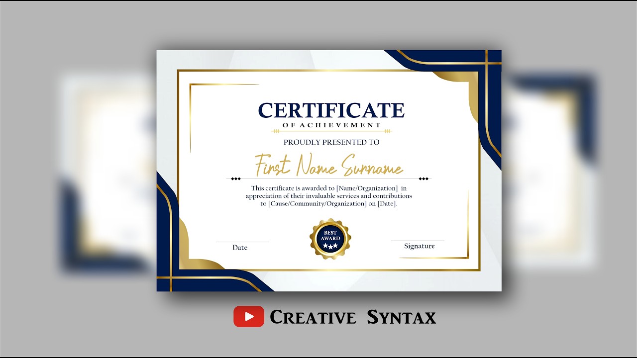 How to Design a Certificate and Badge in CorelDRAW, Step by Step Tutorial for Beginners