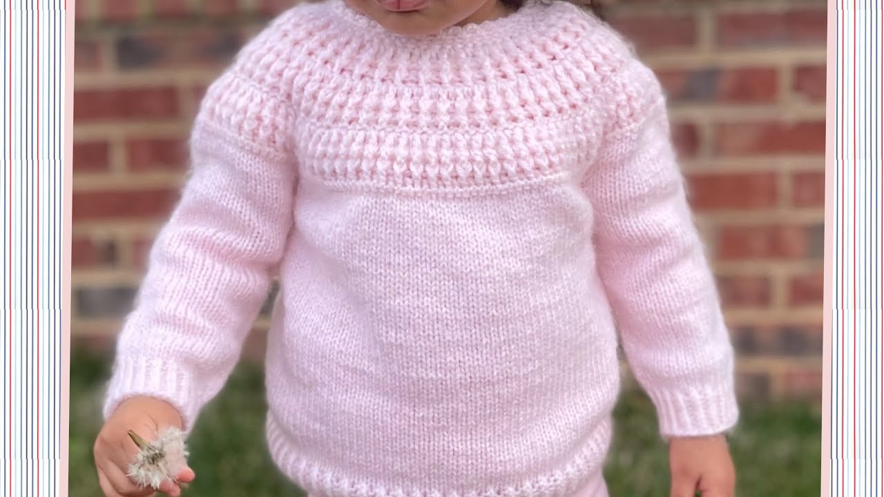 WOW 🤩 EASY Baby Jumper Sweater for boys and girls FAST KNIT AND CROCHET PATTERN Julia sweater