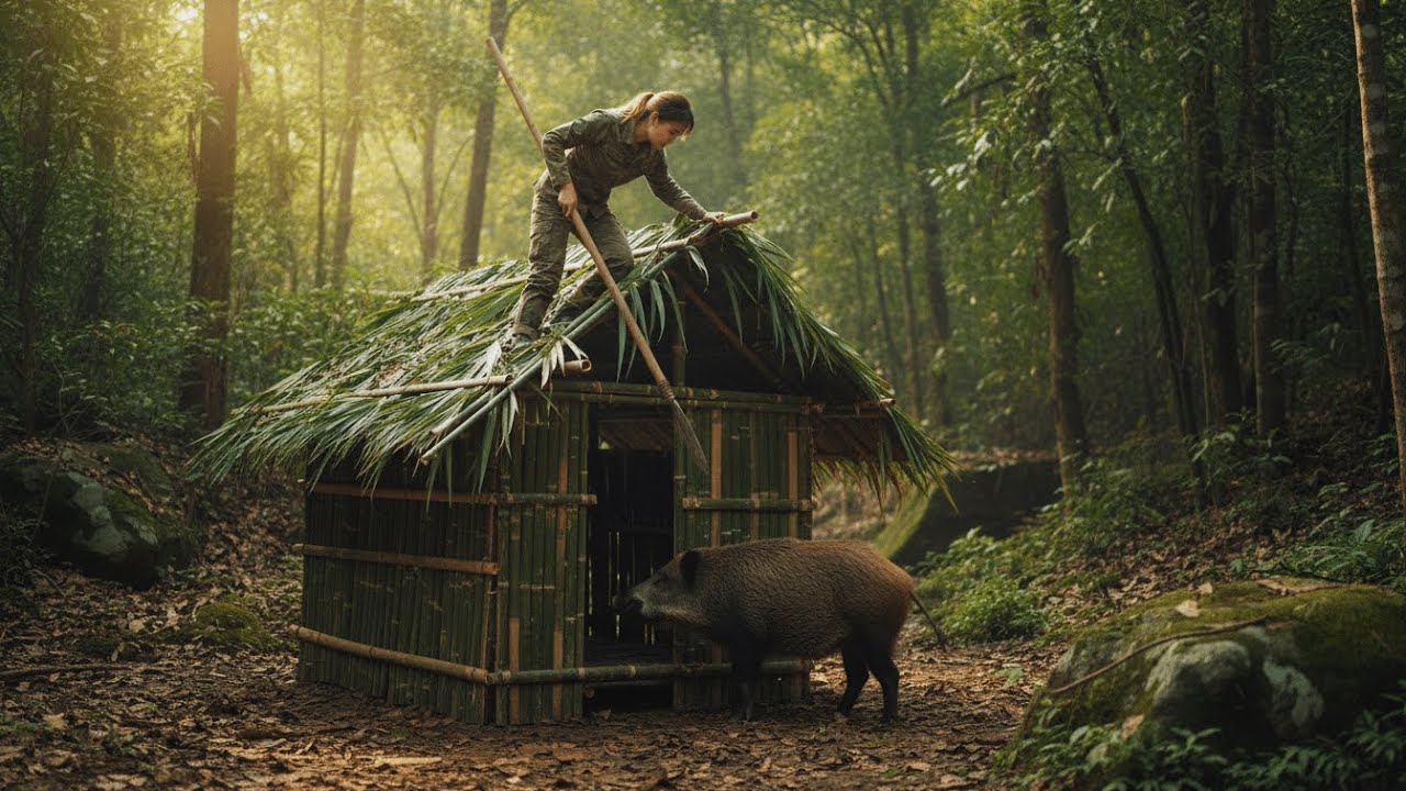 Survival Alone in the Wild | Building Shelters and Trapping Wild Boars with Primitive Skills